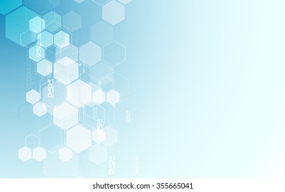 Vector Abstract Background Hexagons Pattern Design Tech Sci Fi Innovation Concept