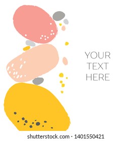 Vector abstract background illustration. Creative universal artistic cards. Hand Drawn textures. Trendy Graphic Design for banner, poster, card, cover, invitation, placard, brochure, flyer.