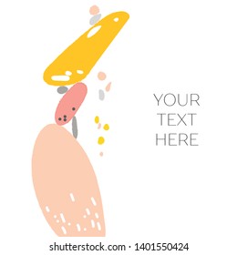 Vector abstract background illustration. Creative universal artistic cards. Hand Drawn textures. Trendy Graphic Design for banner, poster, card, cover, invitation, placard, brochure, flyer.