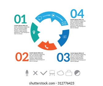 Vector abstract background illustration / infographic template with place for your content