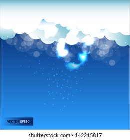 Vector abstract background illustration made of light