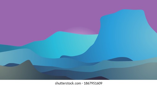 

Vector Abstract Background Illustration The Night View On Desert 