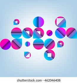 Vector abstract background. Illustration with random circles. Seamless pattern design for banner, poster, cover, flyer