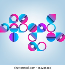 Vector abstract background. Illustration with random circles. Seamless pattern design for banner, poster, cover, flyer