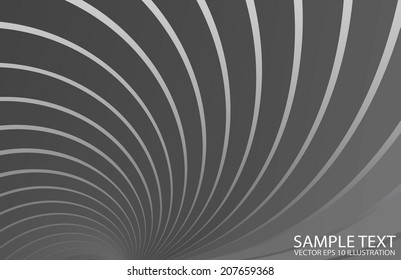 Vector abstract background illustration - Silver curved vector background illustration