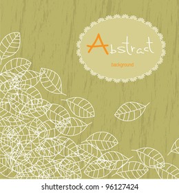 vector abstract background with the image of fallen leaves / fallen leaves