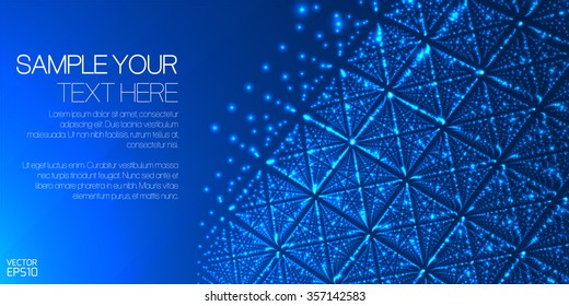 Vector abstract background with the image of the infinite perspectives of a futuristic design .