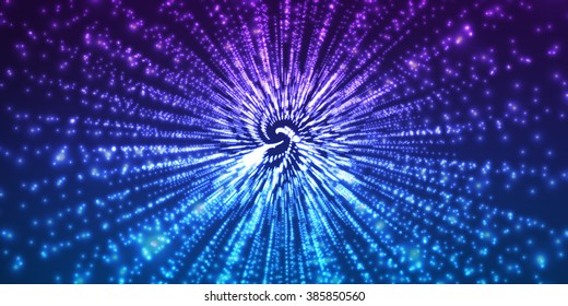 Vector abstract background with the image of the infinite perspectives of a futuristic design .