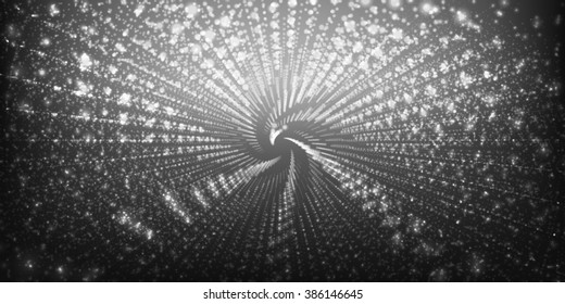 Vector abstract background with the image of the infinite perspectives of a futuristic design .