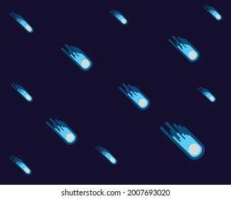 Vector abstract background with the image of meteorites