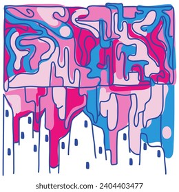 Abstrakter Vektorhintergrund imaginärer Landschaft