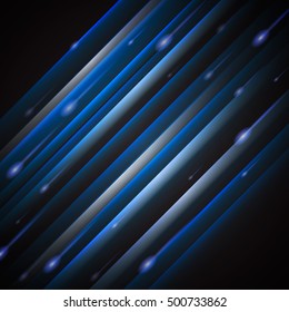 Vector abstract background. Inclined glowing stripes.