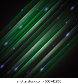 Vector abstract background. Inclined glowing stripes.