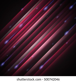Vector abstract background. Inclined glowing stripes.
