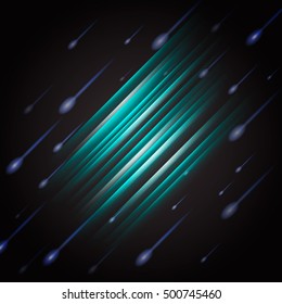 Vector abstract background. Inclined glowing stripes.