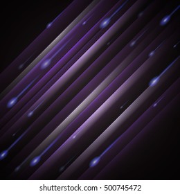 Vector abstract background. Inclined glowing stripes.