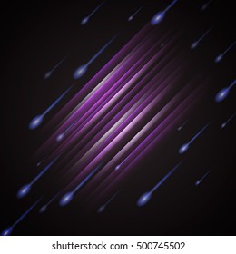 Vector abstract background. Inclined glowing stripes.