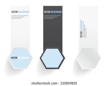 Vector abstract background. Infographics banner and numbered