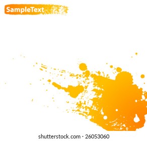 Vector abstract background with ink splash