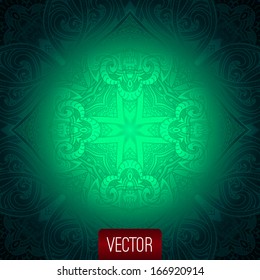 Vector abstract background. Islamic pattern, oriental pattern, vector illustration, floral background. Decorative elements vector. Jewelry background.