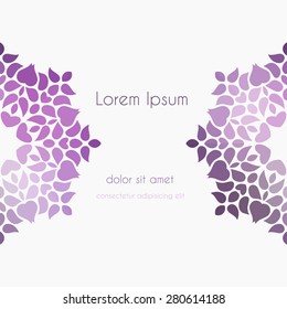 Vector Abstract Background kaleidoscope effect polygon circle ornament. design business template. Purple mandala. Wedding invitation card