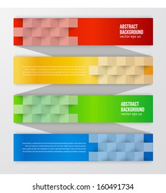 Vector abstract background. Label color and square