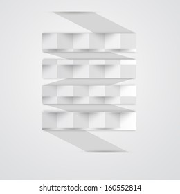Vector abstract background. Label color and square