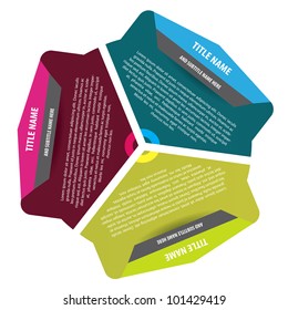 Vector abstract background with labels arrows and place for text