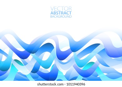 Vector abstract background. Layered effect backdrop. Minimalistic texture with wavy motif. Banner, flyer, cover template design.