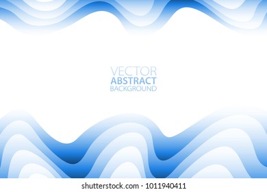 Vector abstract background. Layered effect backdrop. Minimalistic texture with wavy motif. Banner, flyer, cover template design.
