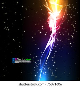 Vector abstract background with a light flower.