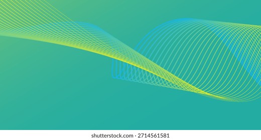 Vector Fondo Abstractas Luz Verde Concepto corporativo moderno con luz Línea de arte simple Buen arte natural Buen gradiente de onda acústica
