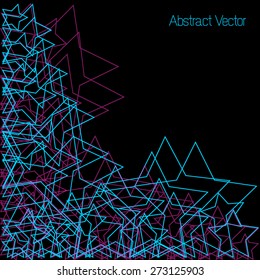 Vector abstract background, Line stars