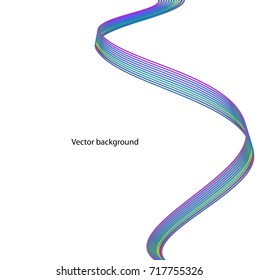 Vector abstract background. Line waves. For business, science, technology design.
