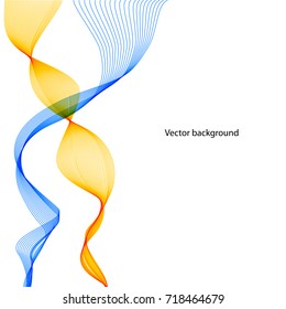 Vector abstract background. Line waves. For business, science, technology design.