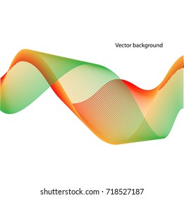 Vector abstract background. Line waves. For business, science, technology design.