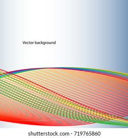 Vector abstract background. Line waves. For business, science, technology design.