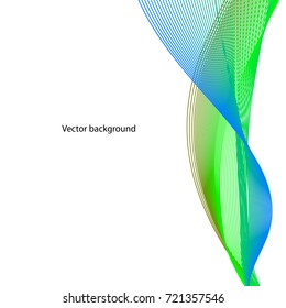 Vector abstract background. Line waves. For business, science, technology design.