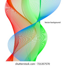 Vector abstract background. Line waves. For business, science, technology design.
