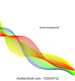 Vector abstract background. Line waves. For business, science, technology design.