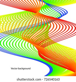 Vector abstract background. Line waves. For business, science, technology design.