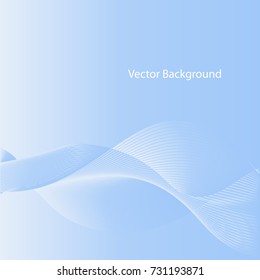 Vector abstract background. Line waves. For business, science, technology design.