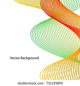 Vector abstract background. Line waves. For business, science, technology design.