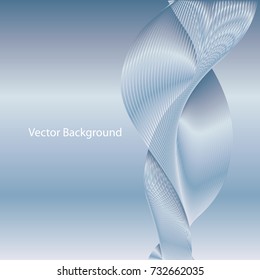 Vector abstract background. Line waves. For business, science, technology design.