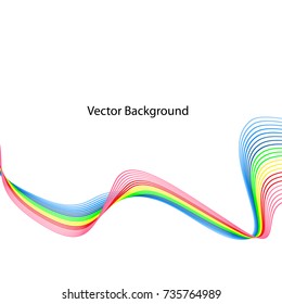 Vector abstract background. Line waves. For business, science, technology design.