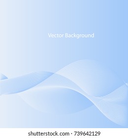 Vector abstract background. Line waves. For business, science, technology design.