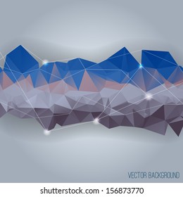 Vector abstract background with lines, circles and shapes