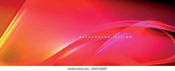 Vector abstract background - liquid transparent bubble shapes on fluid gradient with shadows and light effects