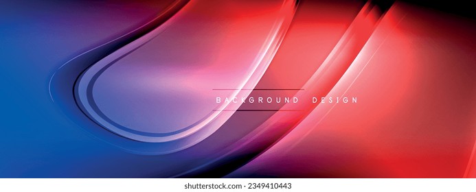 Vector abstract background - liquid transparent bubble shapes on fluid gradient with shadows and light effects