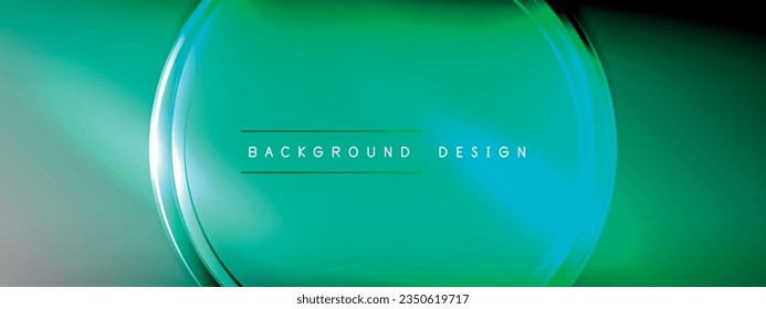 Vector abstract background - liquid transparent bubble shapes on fluid gradient with shadows and light effects